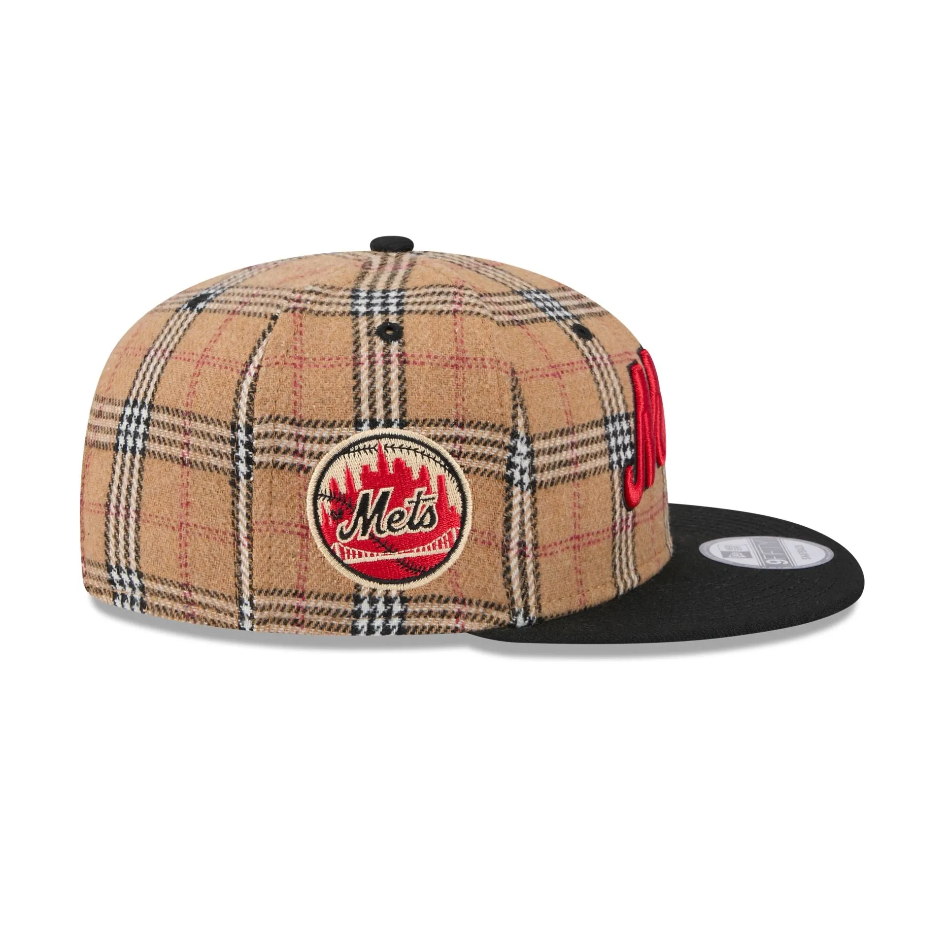 New York Mets Tan Tartan 9FIFTY Snapback Hat sold by New Era product image thumbnail 4