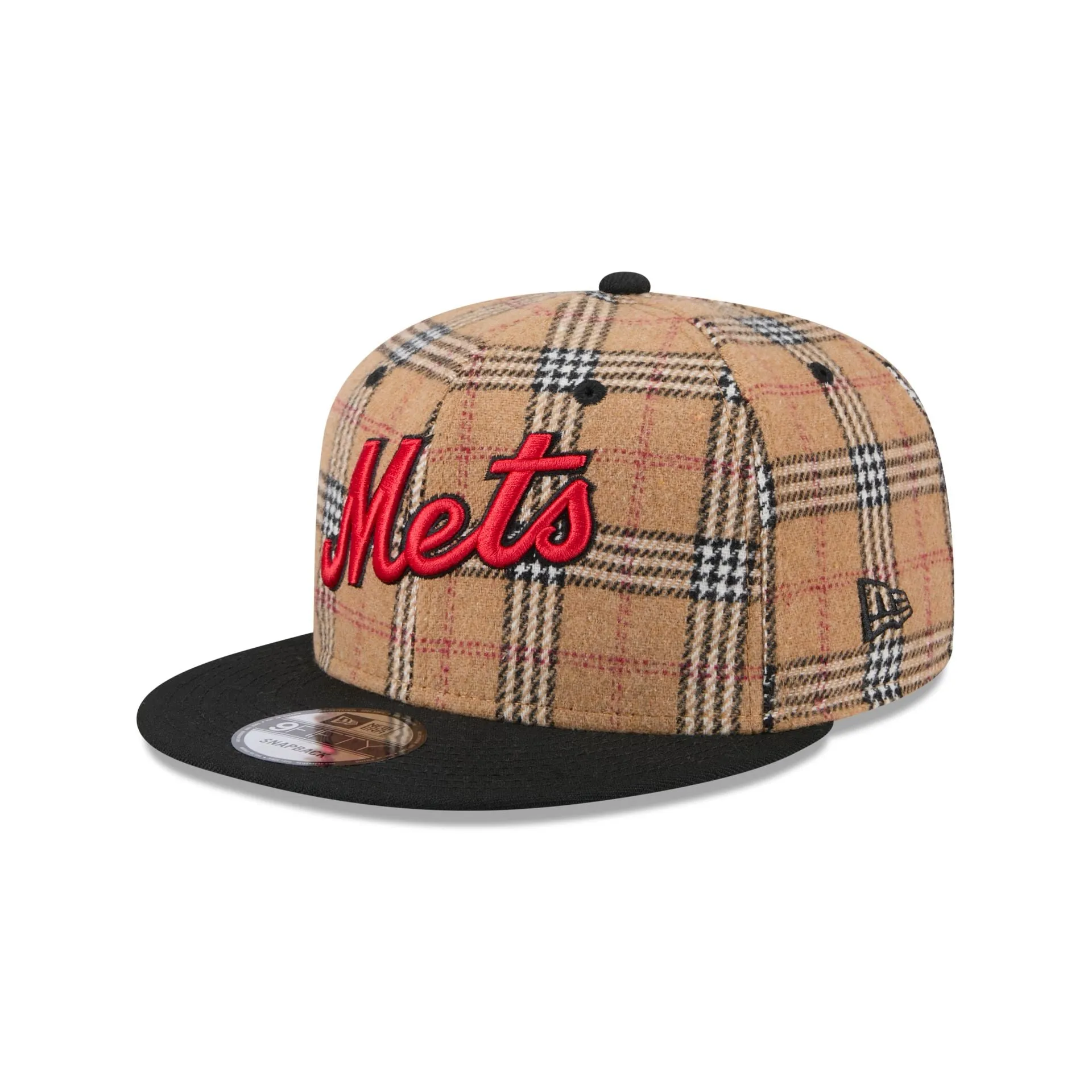 New York Mets Tan Tartan 9FIFTY Snapback Hat sold by New Era product image thumbnail 3