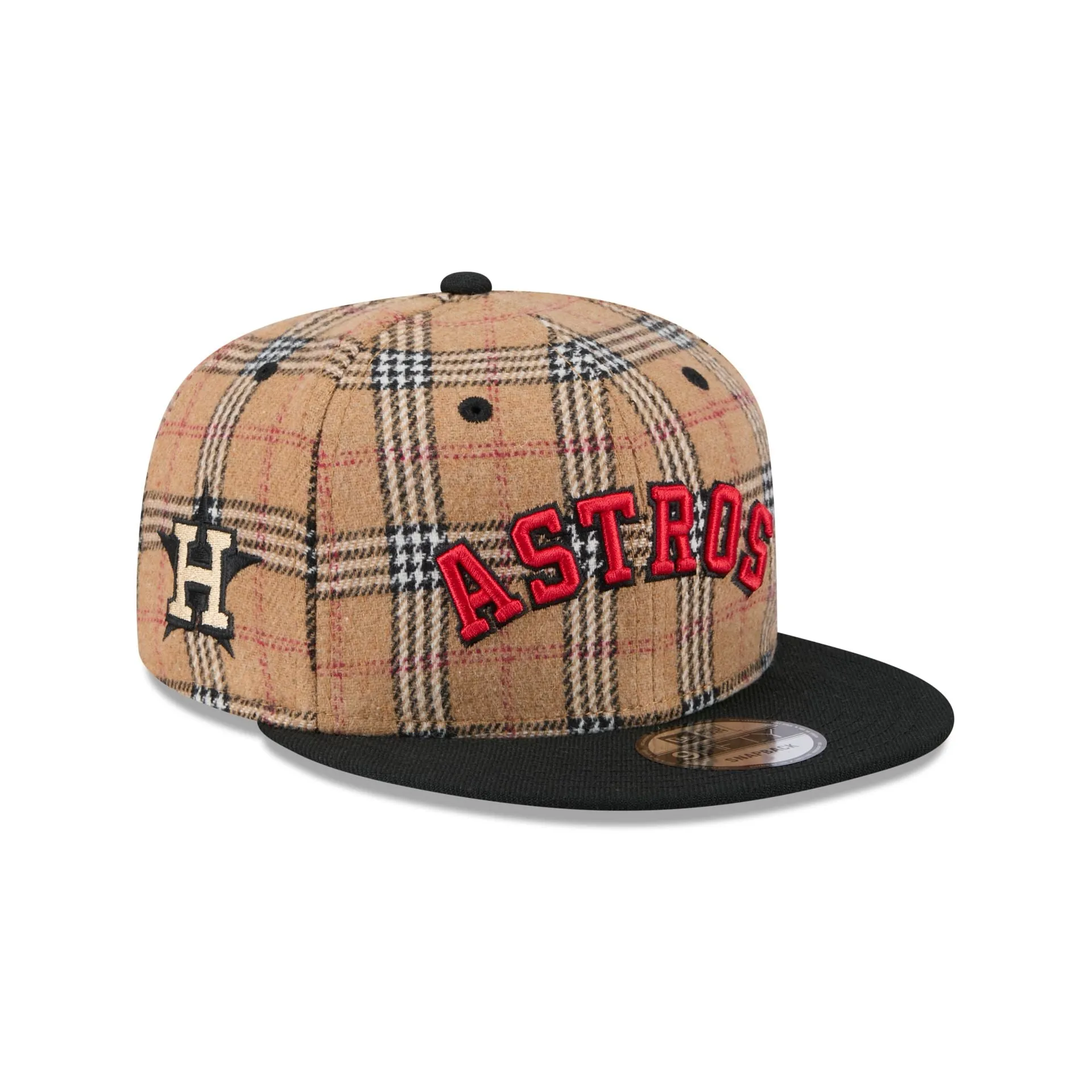 Houston Astros Tan Tartan 9FIFTY Snapback Hat sold by New Era