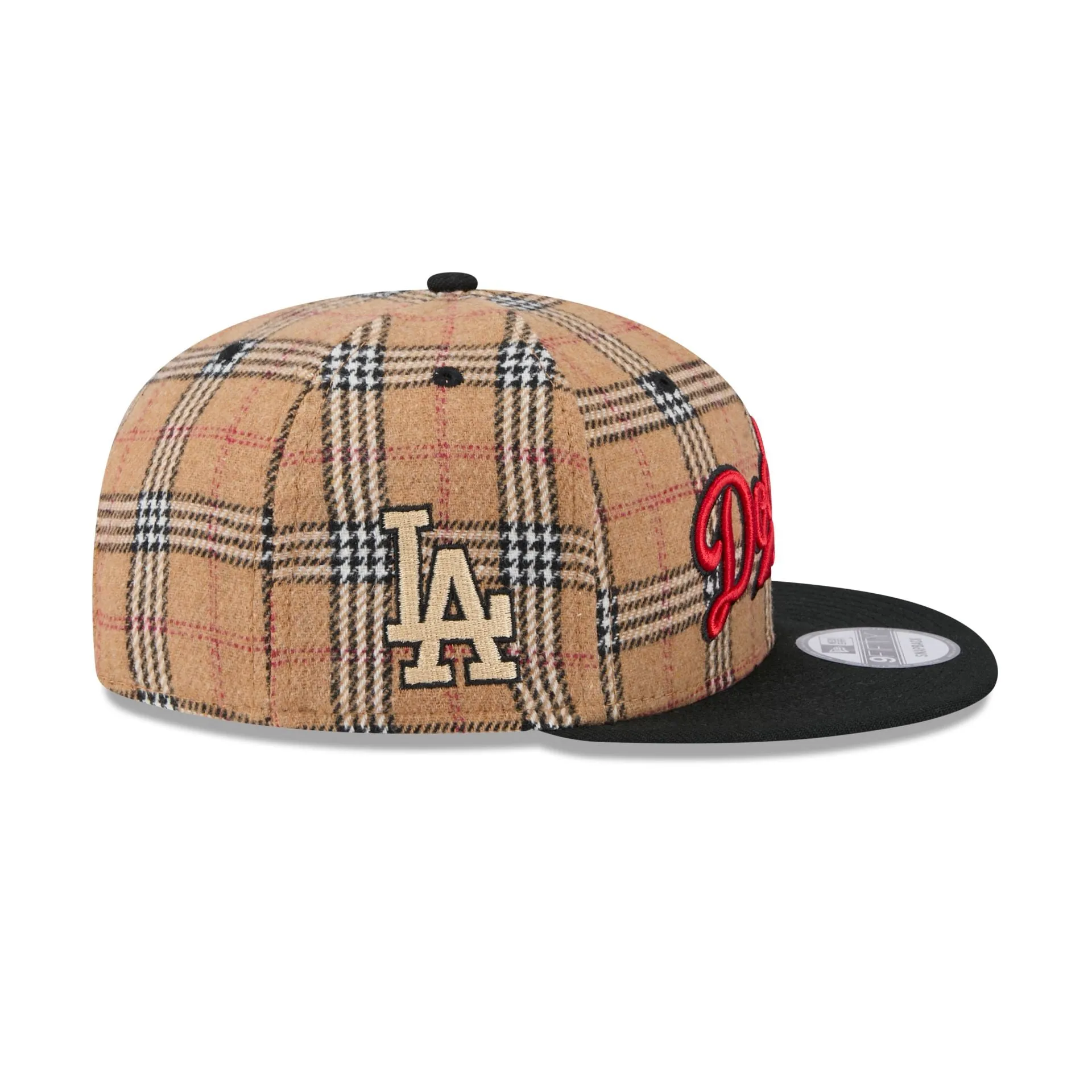 Los Angeles Dodgers Tan Tartan 9FIFTY Snapback Hat sold by New Era product image thumbnail 4