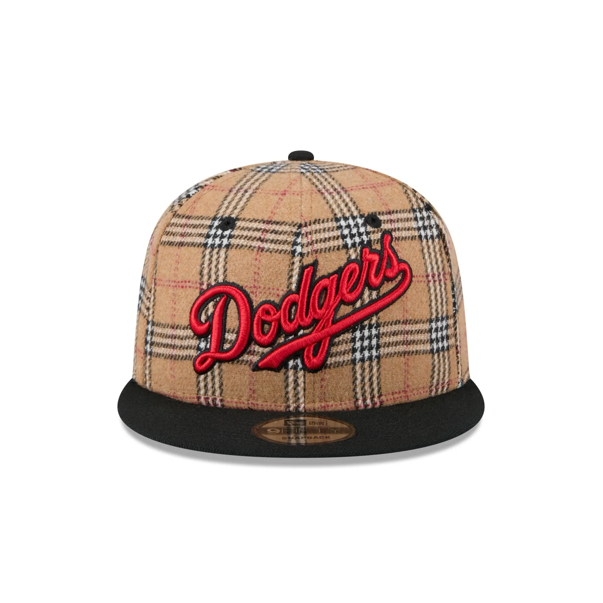 Los Angeles Dodgers Tan Tartan 9FIFTY Snapback Hat sold by New Era product image thumbnail 2