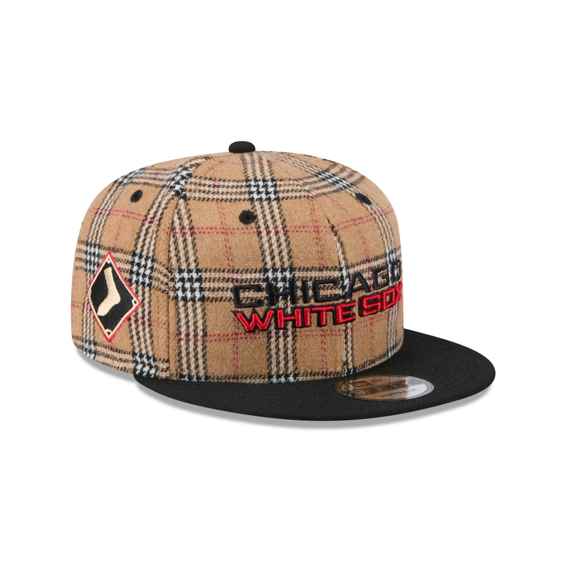 Chicago White Sox Tan Tartan 9FIFTY Snapback Hat sold by New Era