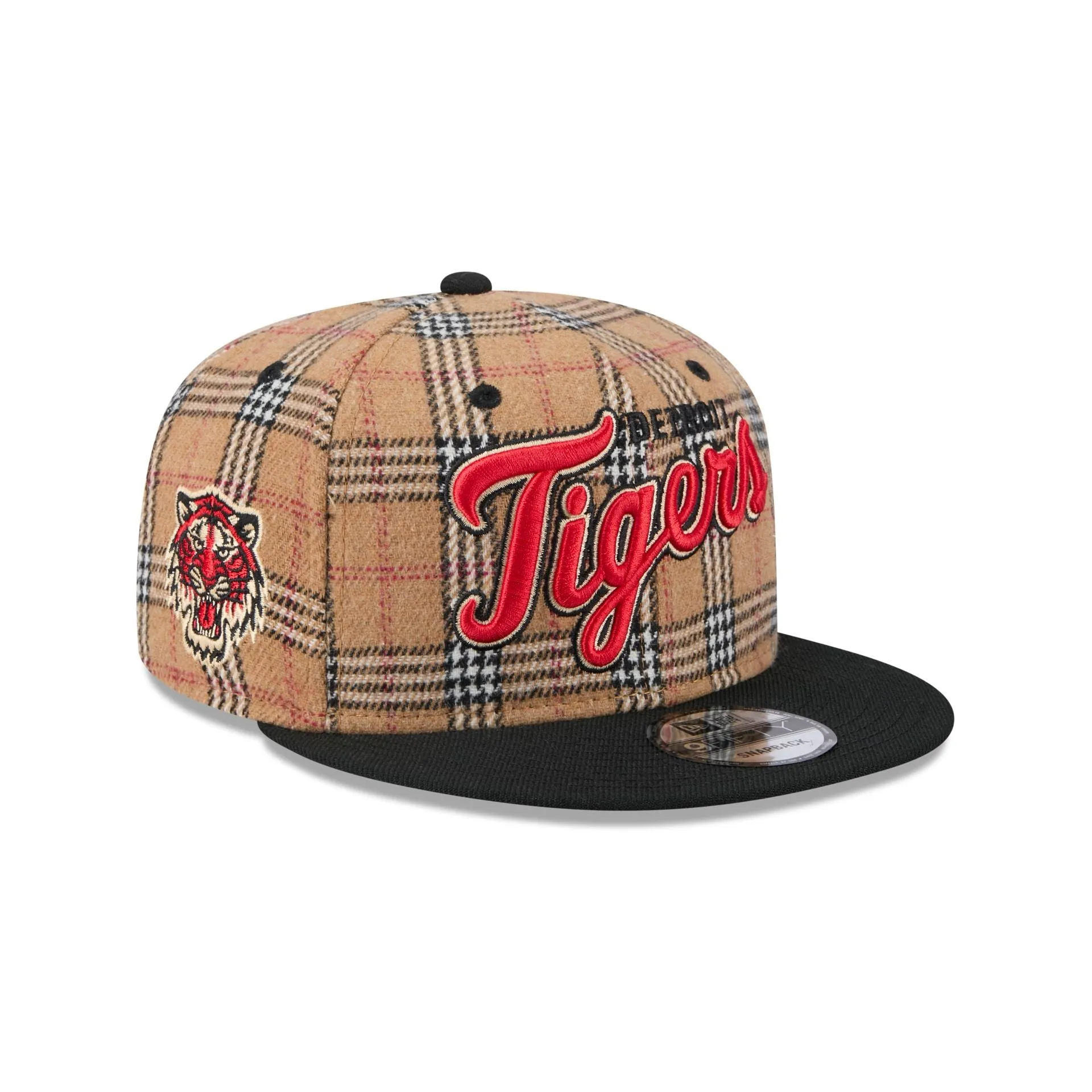 Detroit Tigers Tan Tartan 9FIFTY Snapback Hat sold by New Era