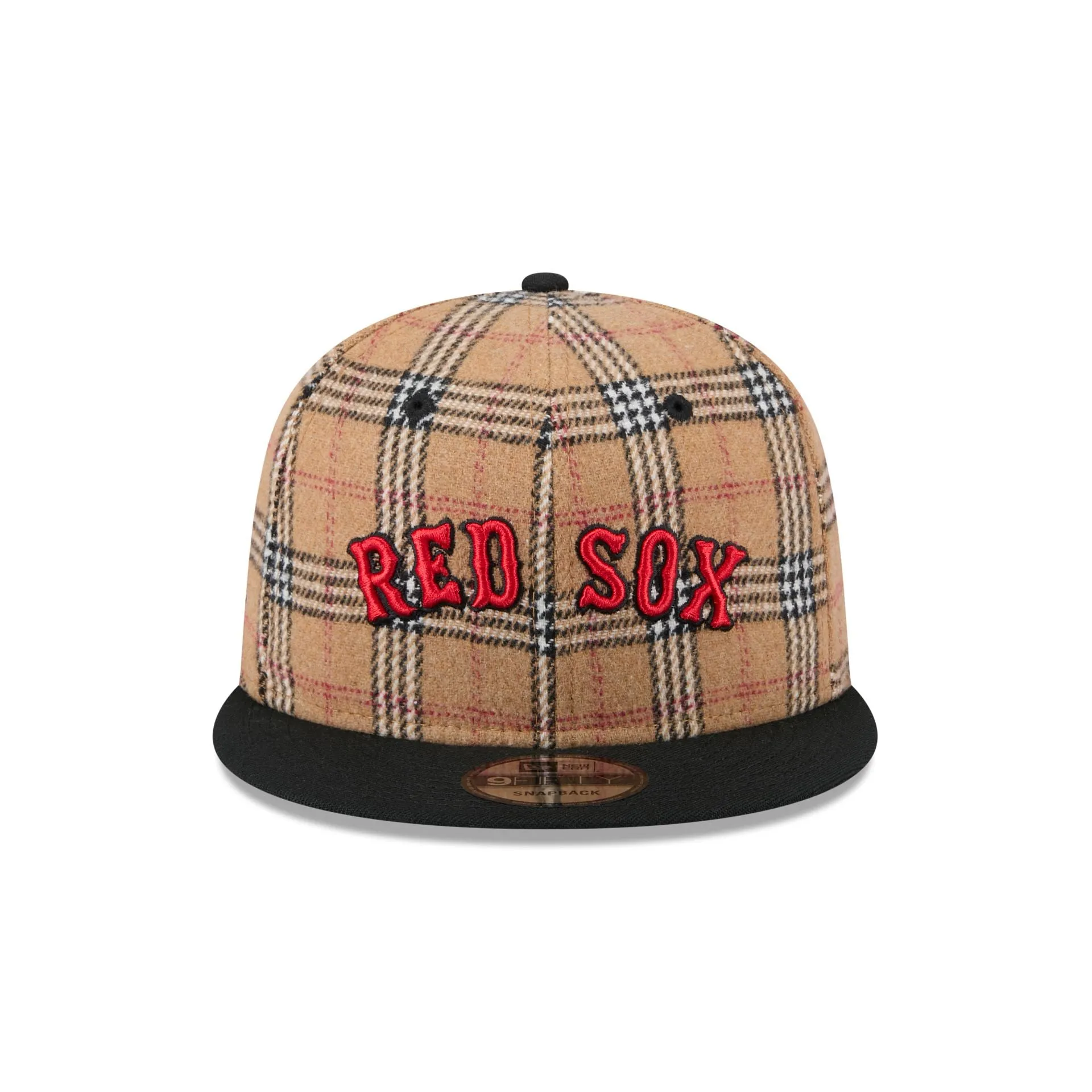Boston Red Sox Tan Tartan 9FIFTY Snapback Hat sold by New Era product image thumbnail 2