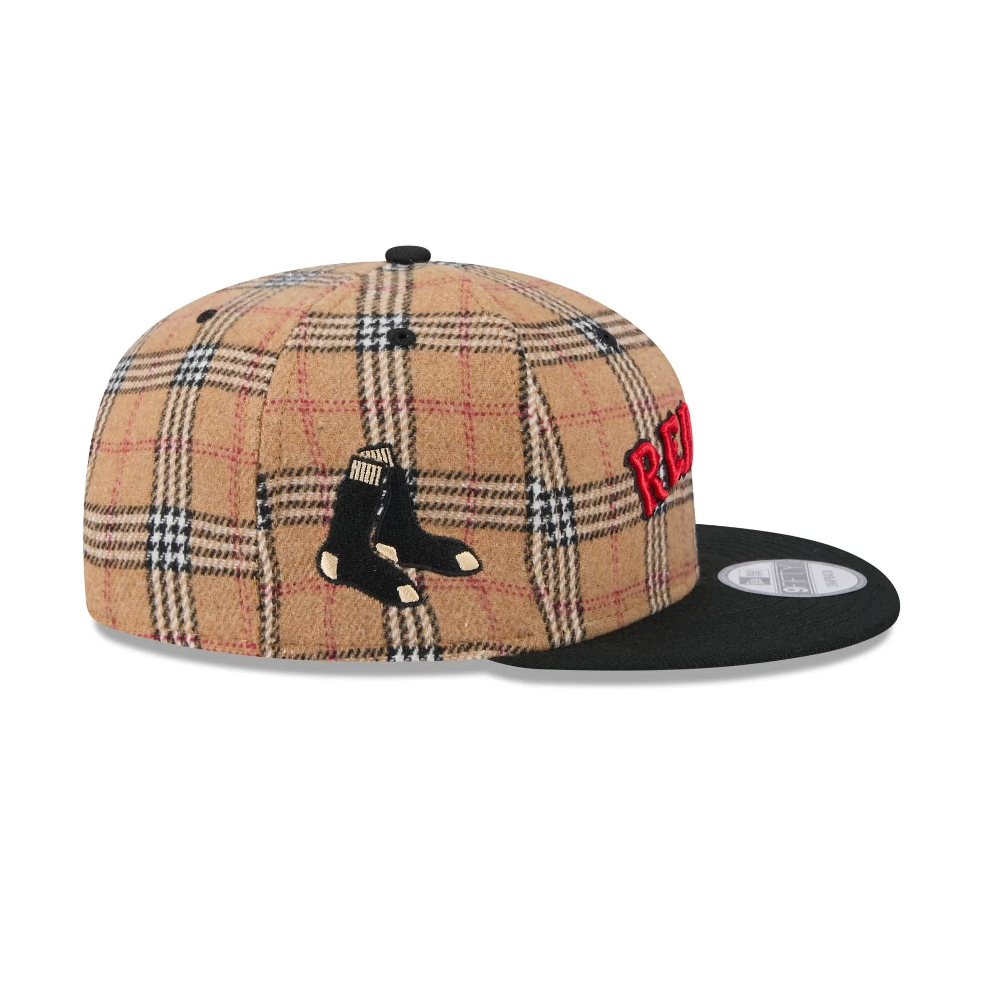 Boston Red Sox Tan Tartan 9FIFTY Snapback Hat sold by New Era product image thumbnail 4