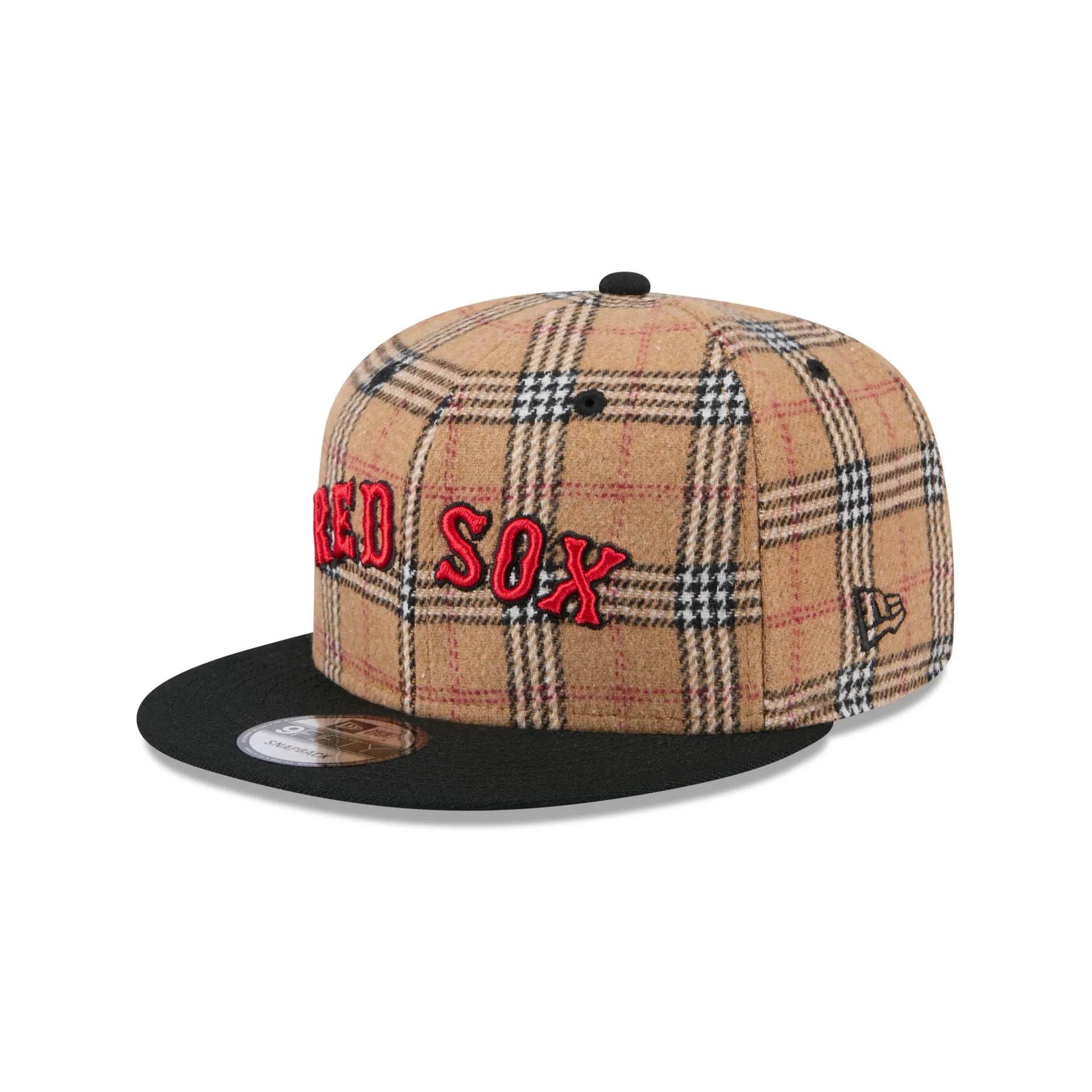 Boston Red Sox Tan Tartan 9FIFTY Snapback Hat sold by New Era product image thumbnail 3