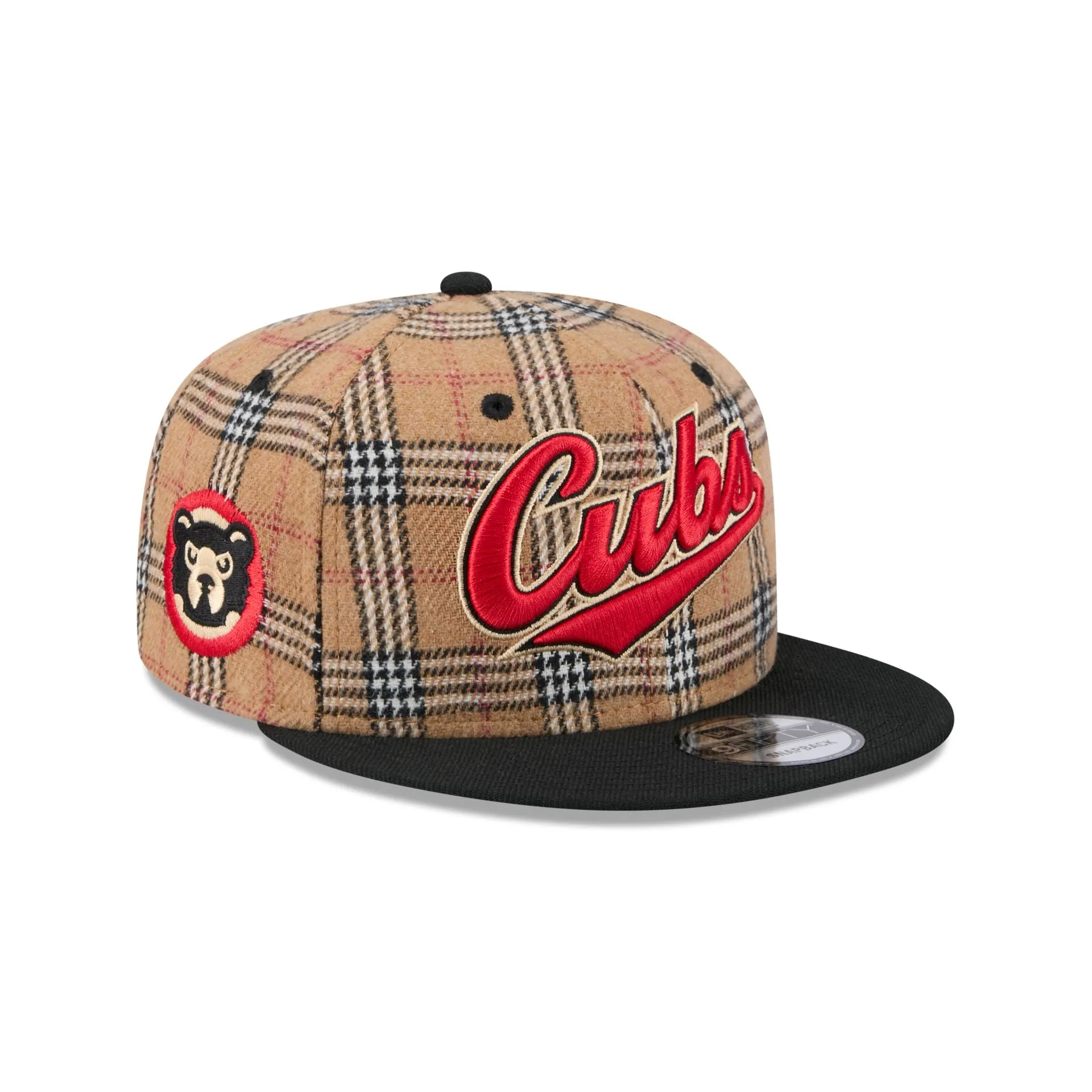 Chicago Cubs Tan Tartan 9FIFTY Snapback Hat sold by New Era