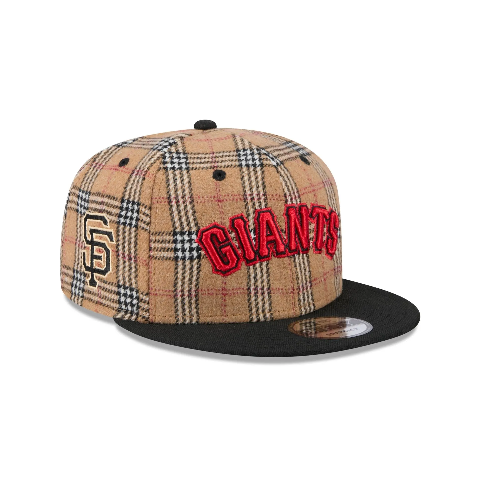 San Francisco Giants Tan Tartan 9FIFTY Snapback Hat sold by New Era