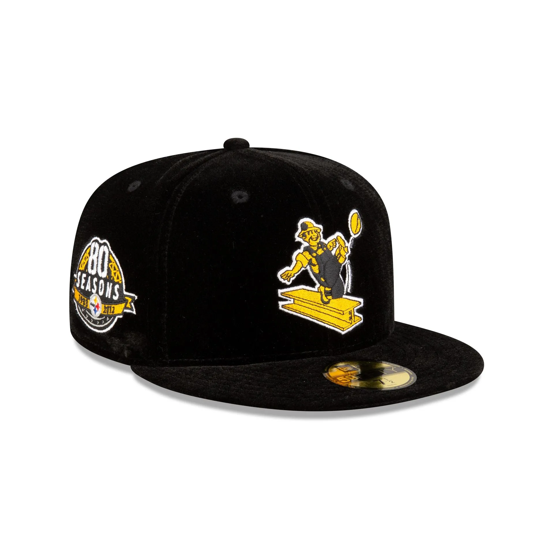 Just Caps Velvet Historic Pittsburgh Steelers 59FIFTY Fitted Hat sold by New Era
