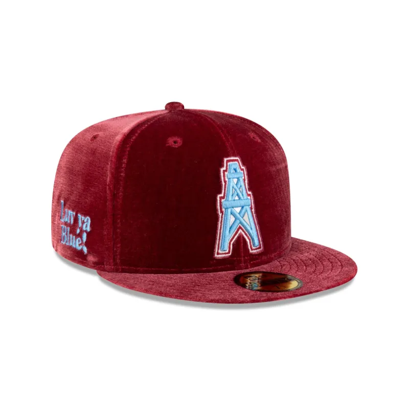 Just Caps Velvet Historic Oilers 59FIFTY Fitted Hat sold by New Era