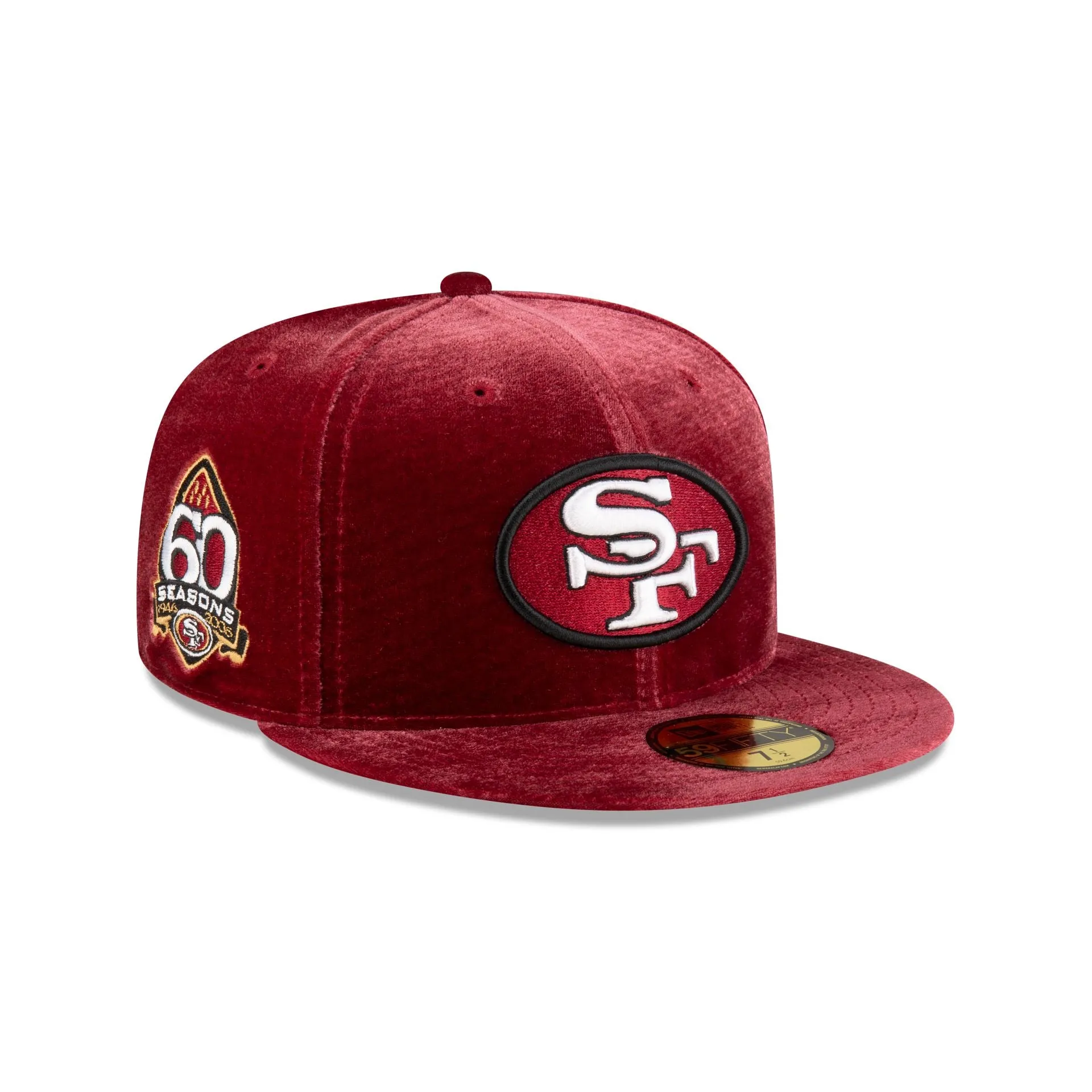 Just Caps Velvet Historic San Francisco 49ers 59FIFTY Fitted Hat sold by New Era