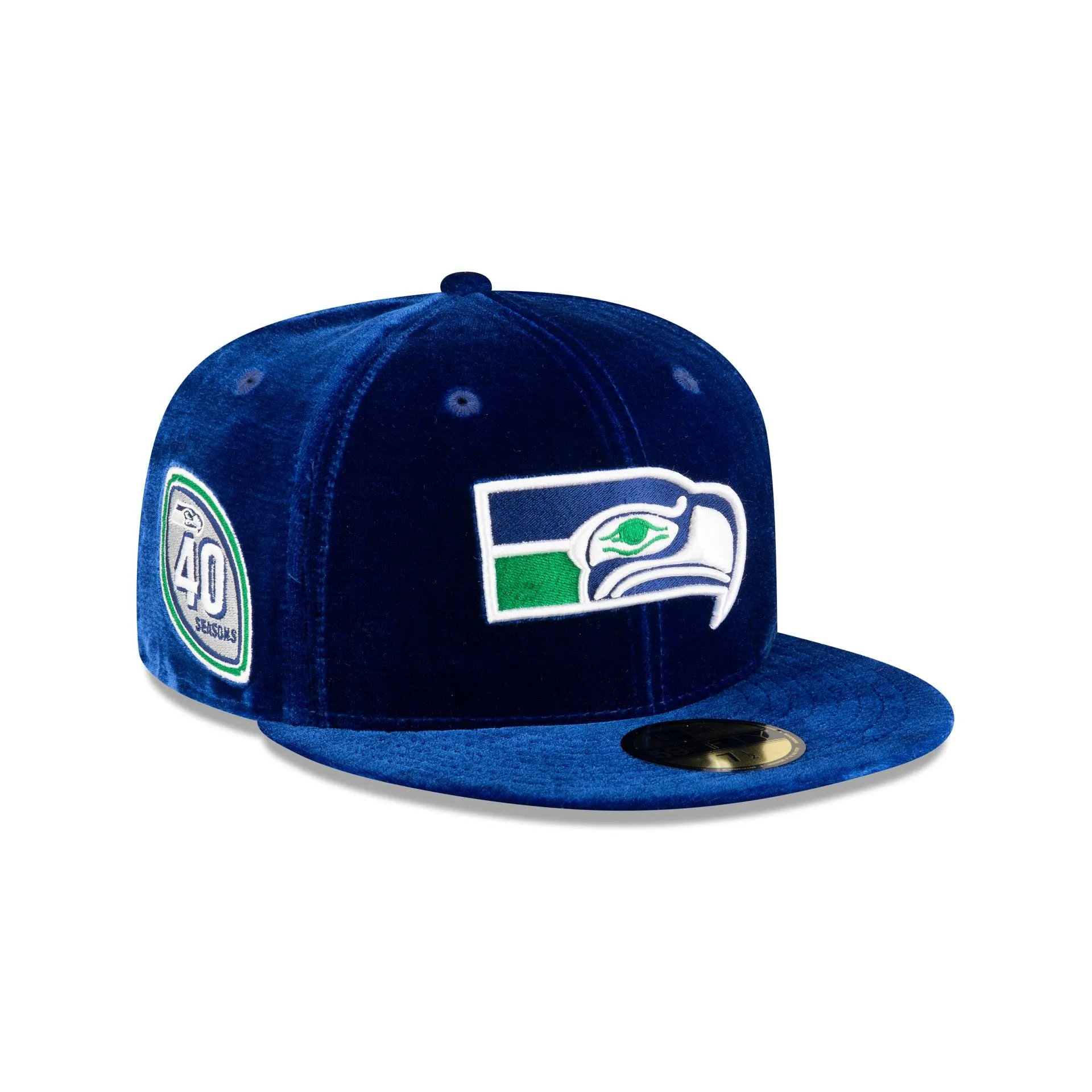 Just Caps Velvet Historic Seattle Seahawks 59FIFTY Fitted Hat sold by New Era