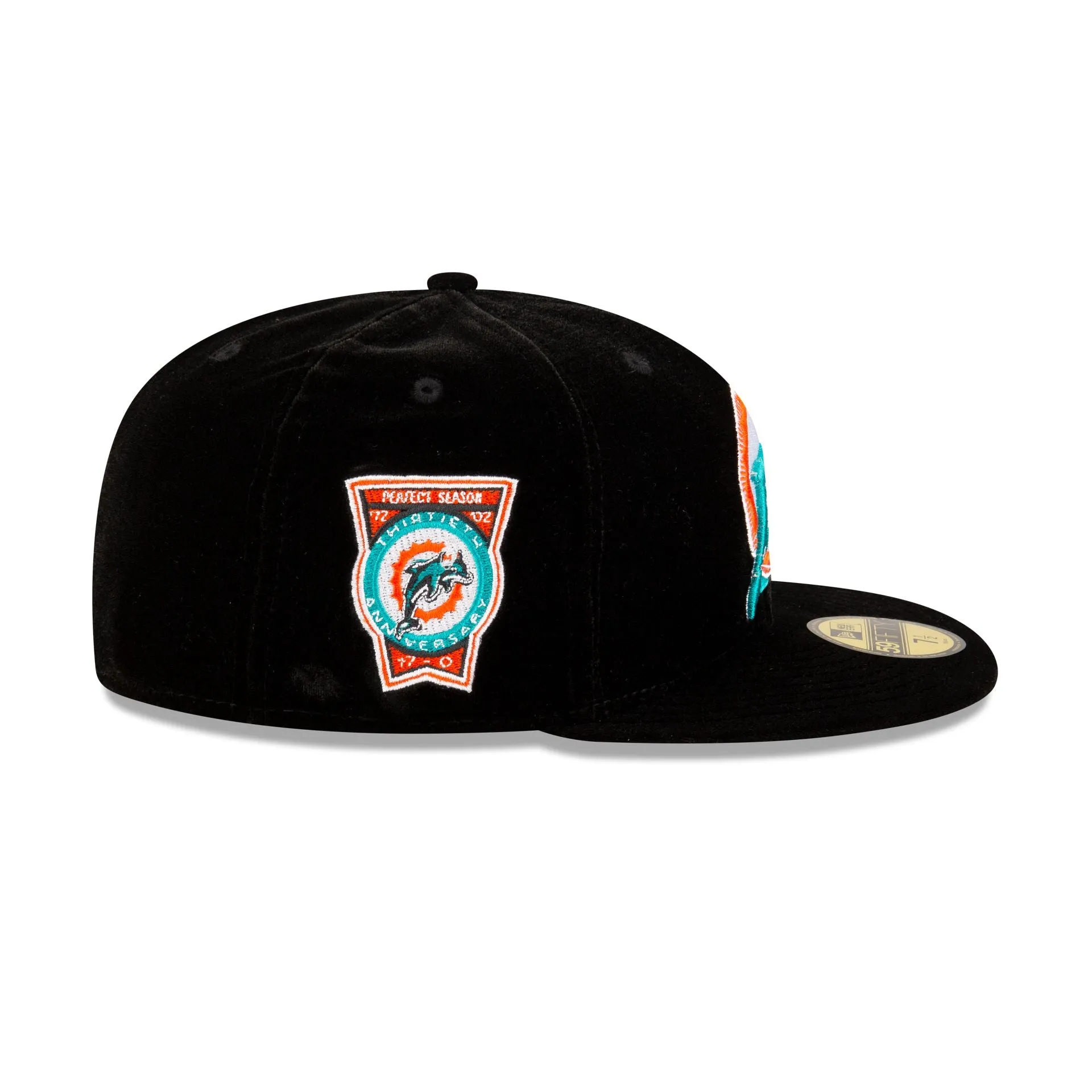 Just Caps Velvet Historic Miami Dolphins 59FIFTY Fitted Hat sold by New Era product image thumbnail 4