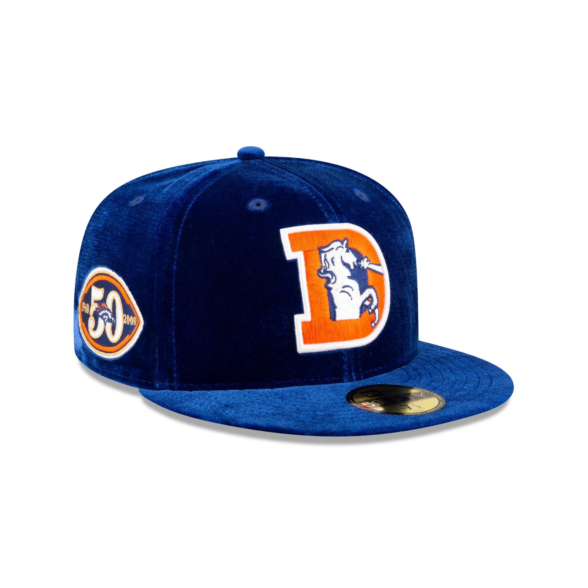 Just Caps Velvet Historic Denver Broncos 59FIFTY Fitted Hat sold by New Era