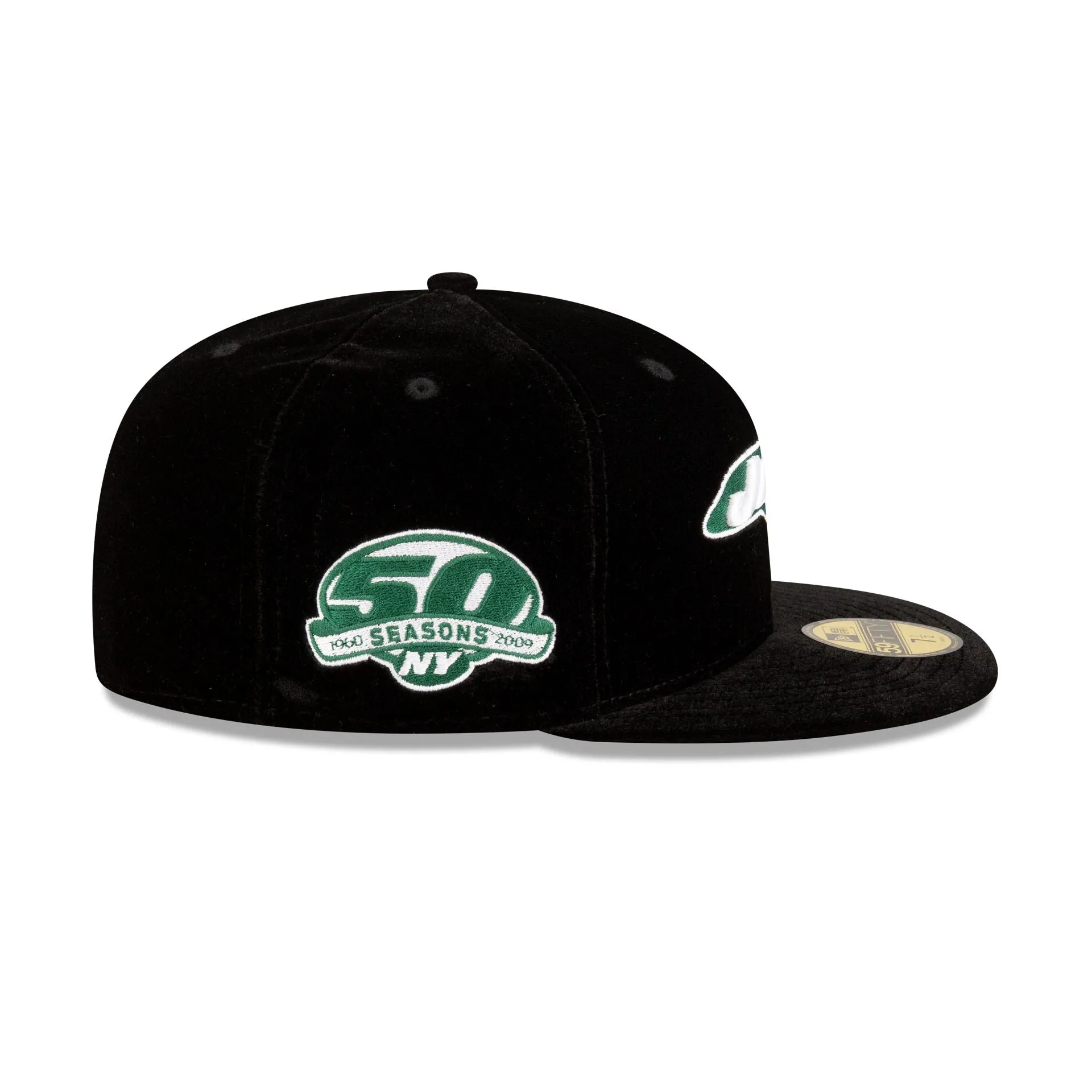 Just Caps Velvet Historic New York Jets 59FIFTY Fitted Hat sold by New Era product image thumbnail 4