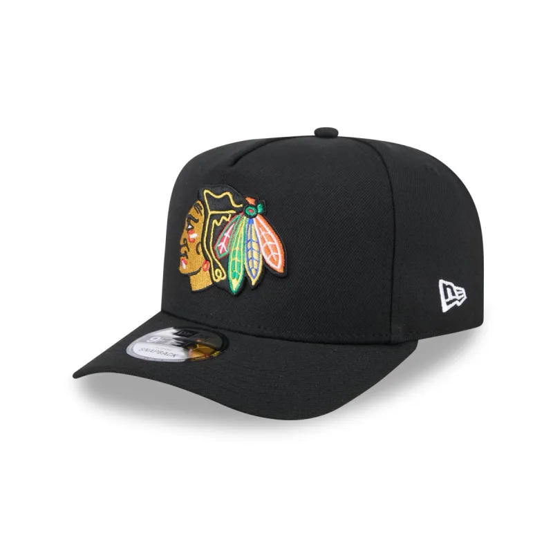 Chicago Blackhawks Team 9FIFTY A-Frame Snapback Hat sold by New Era