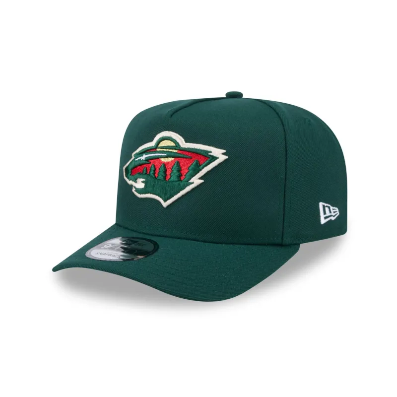 Minnesota Wild Team 9FIFTY A-Frame Snapback Hat sold by New Era