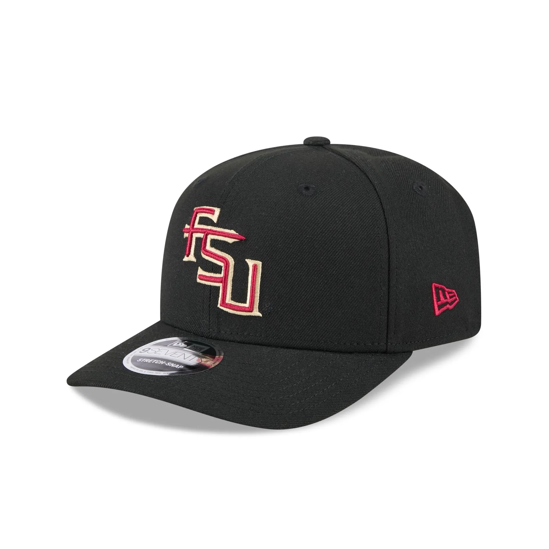 Florida State Seminoles Basic Black 9SEVENTY Stretch-Snap Hat sold by New Era