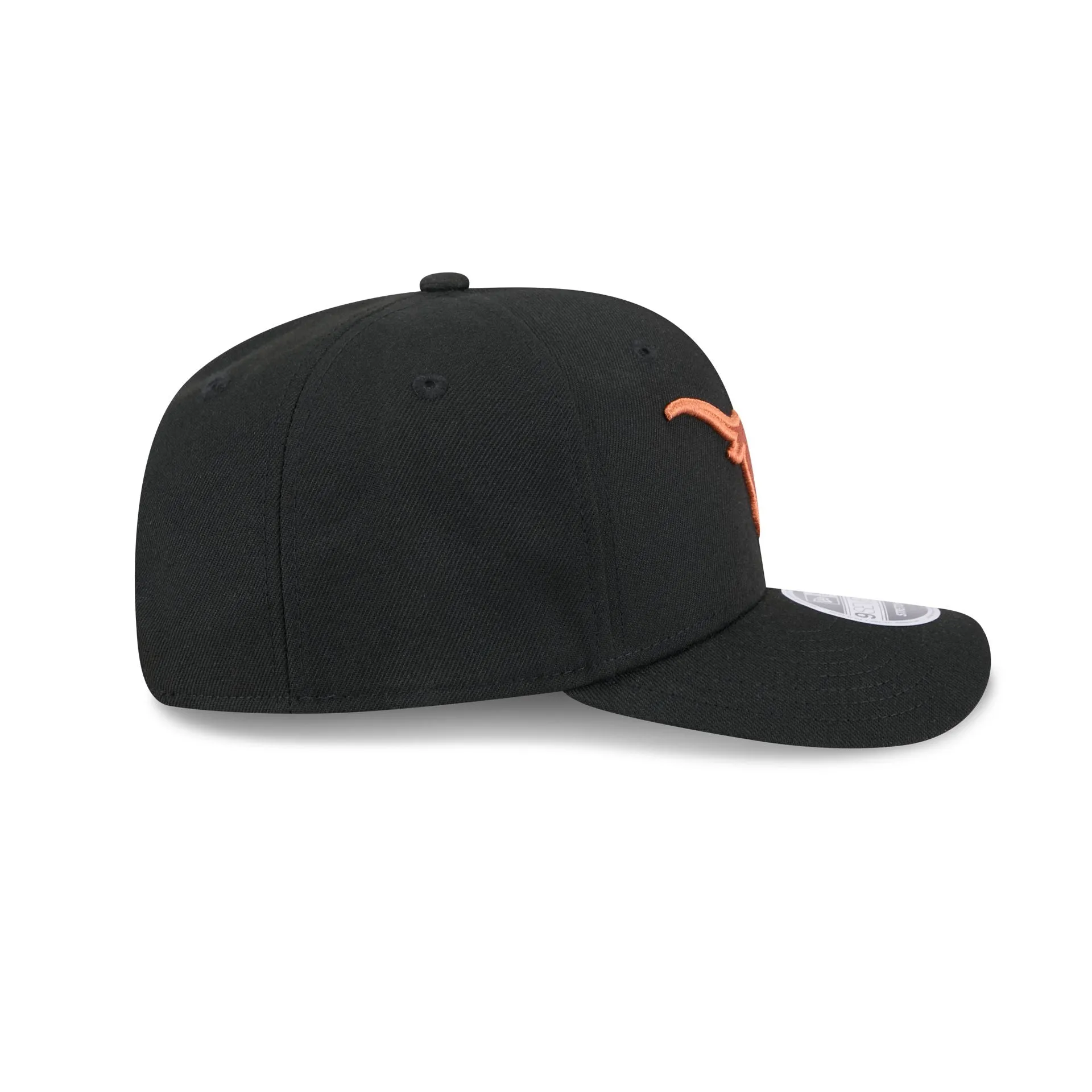 Texas Longhorns Basic Black 9SEVENTY Stretch-Snap Hat sold by New Era product image thumbnail 5