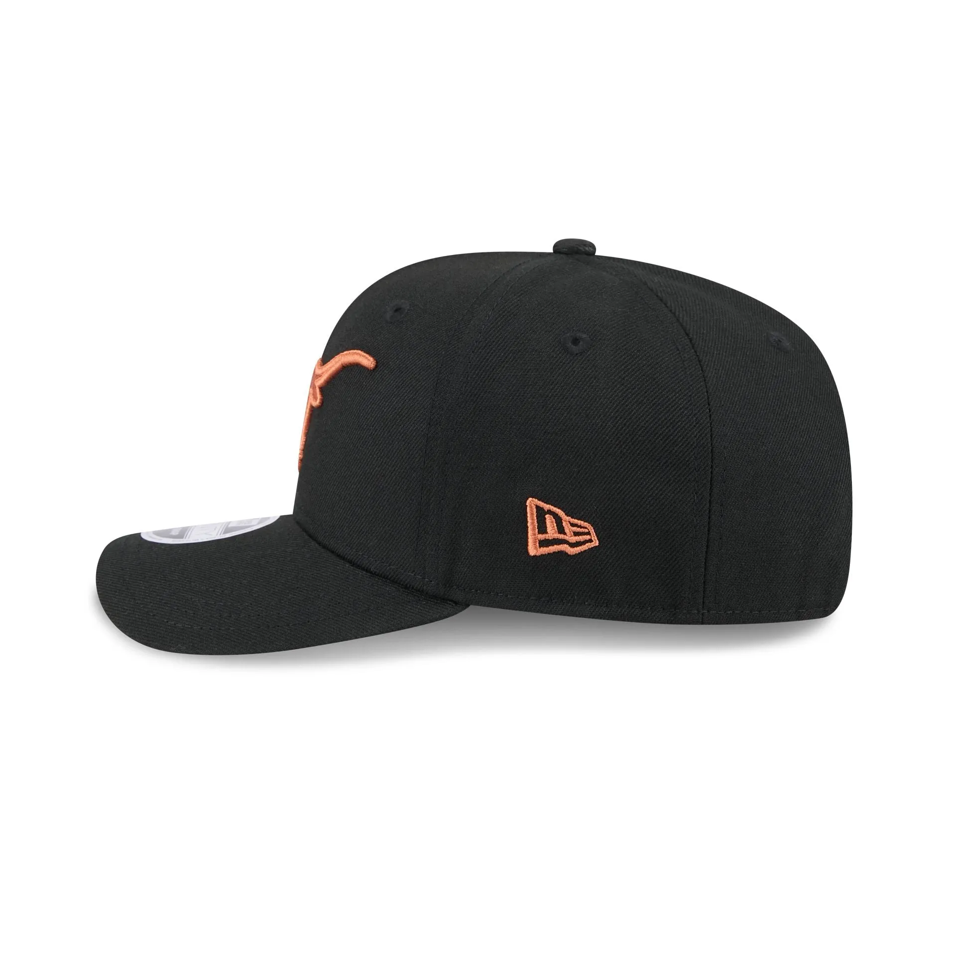 Texas Longhorns Basic Black 9SEVENTY Stretch-Snap Hat sold by New Era product image thumbnail 4