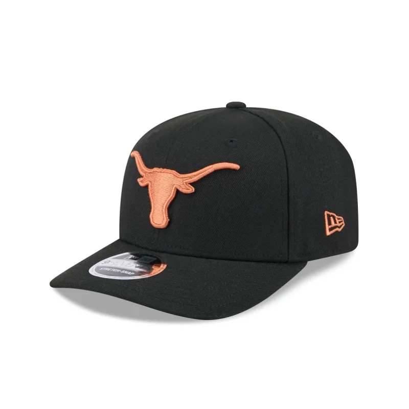 Texas Longhorns Basic Black 9SEVENTY Stretch-Snap Hat sold by New Era