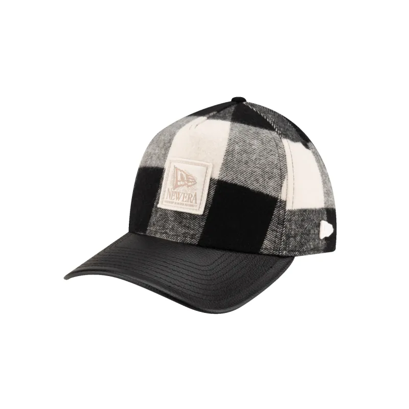 Brand New Era Lumber Plaid College White 9FORTY A-Frame Adjustable Hat sold by New Era