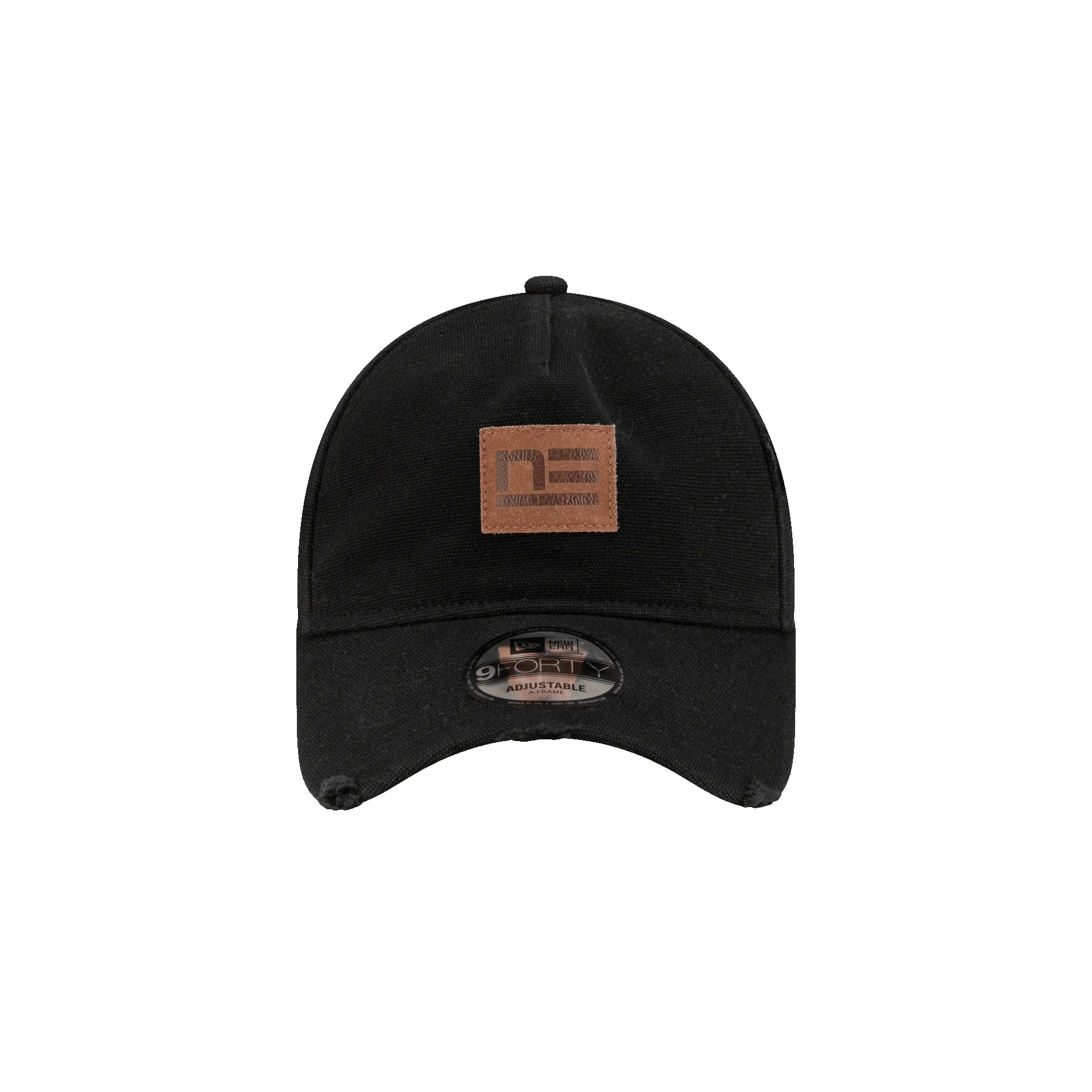 Brand New Era Forge Leather Patch Black 9FORTY A-Frame Adjustable Hat sold by New Era product image thumbnail 2