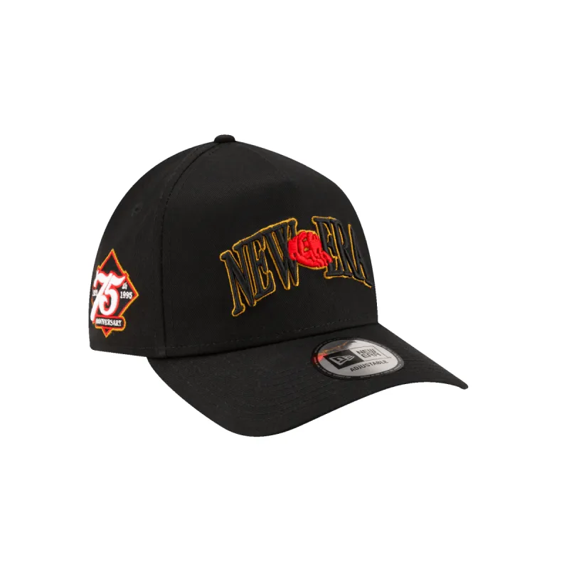 Brand New Era 75th Retro Black 9FORTY A-Frame Adjustable Hat sold by New Era