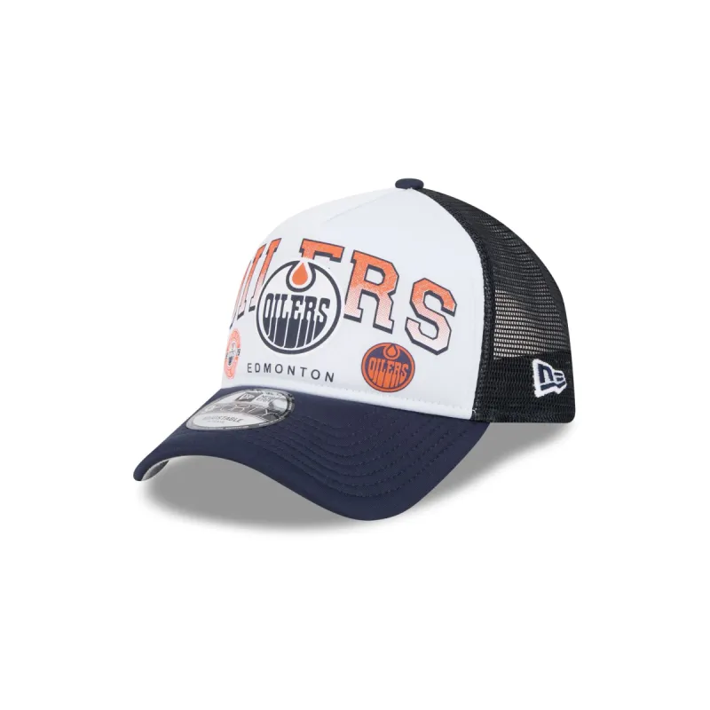 Edmonton Oilers Sport Classics 9FORTY A-Frame Trucker Hat sold by New Era