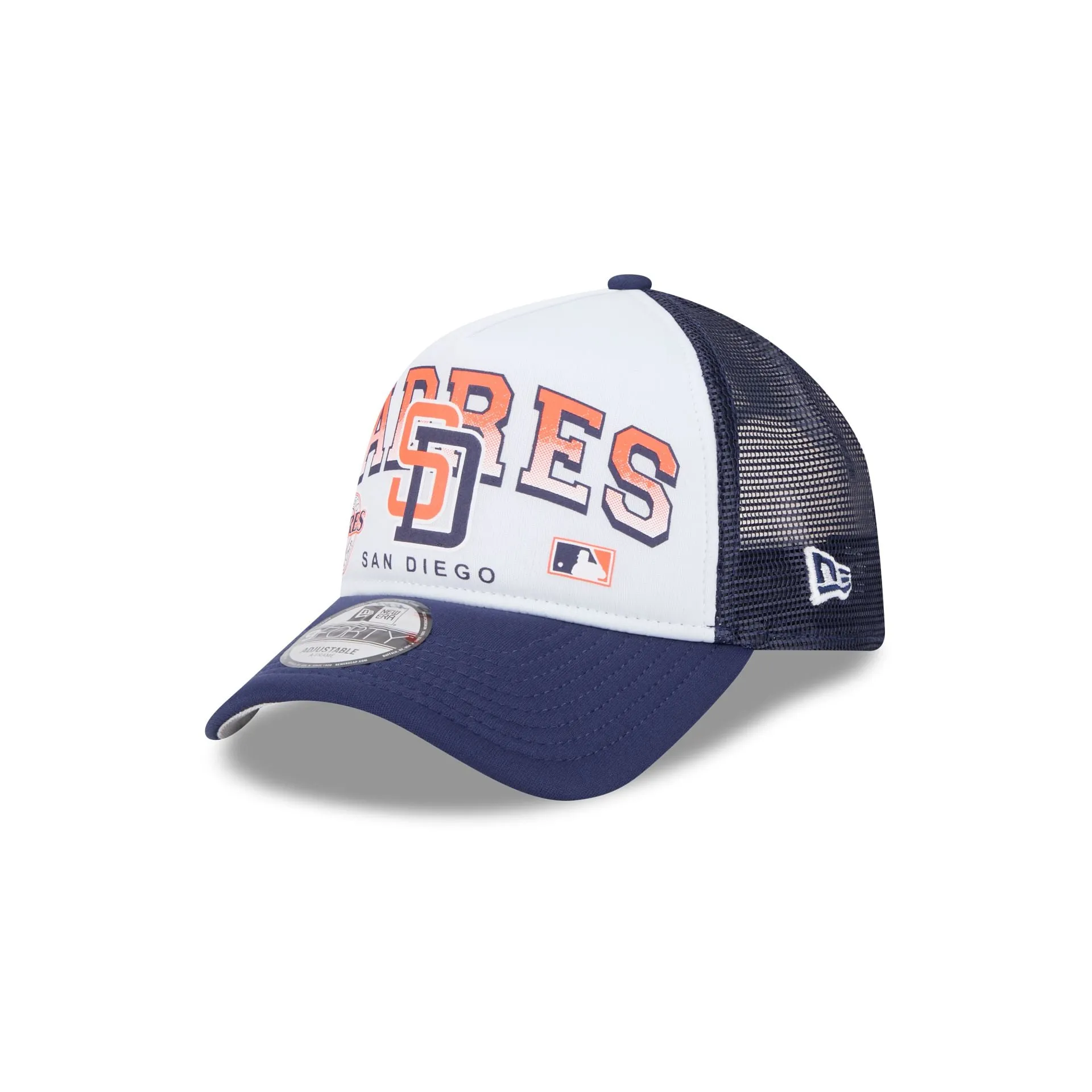 San Diego Padres Sport Classics 9FORTY A-Frame Trucker Hat sold by New Era