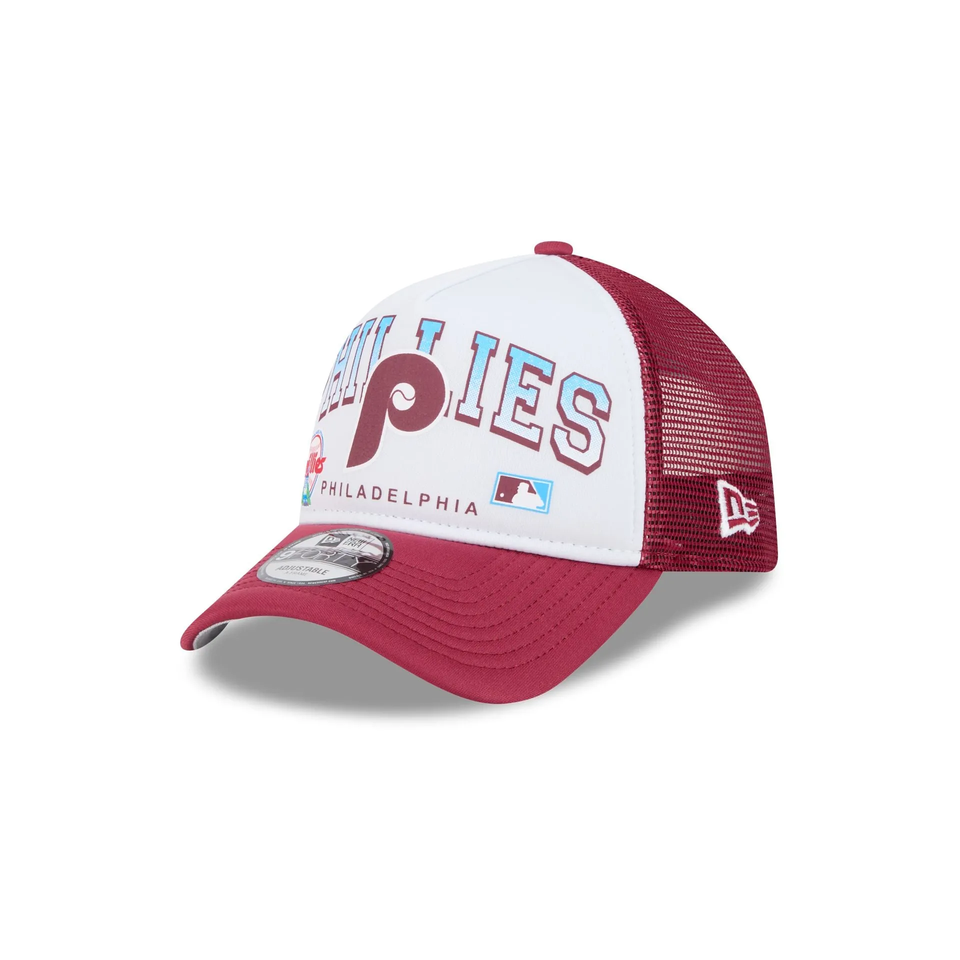 Philadelphia Phillies Sport Classics 9FORTY A-Frame Trucker Hat sold by New Era