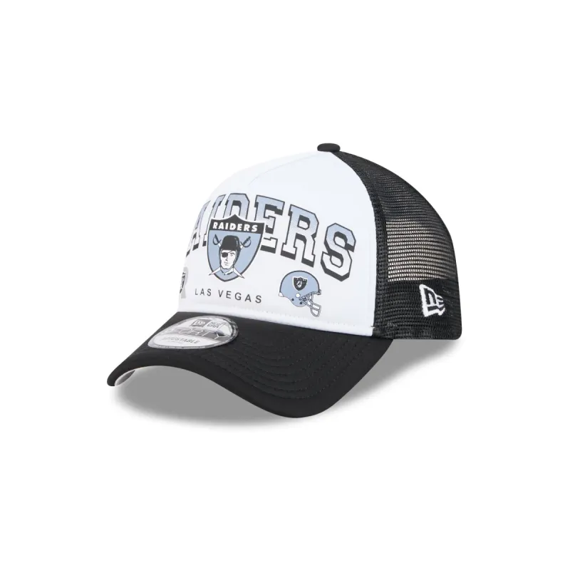Las Vegas Raiders Sport Classics 9FORTY A-Frame Trucker Hat sold by New Era