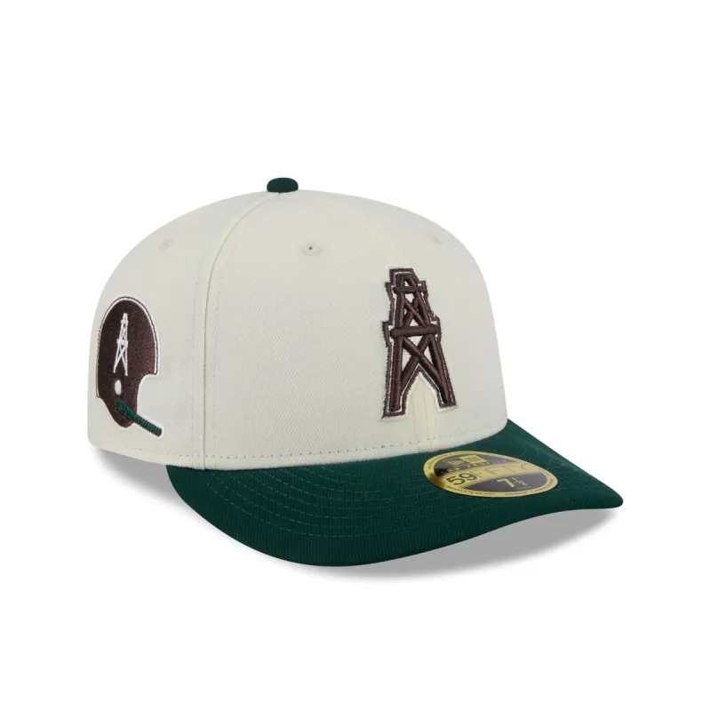Oilers Mahogany Dust Low Profile 59FIFTY Fitted Hat sold by New Era