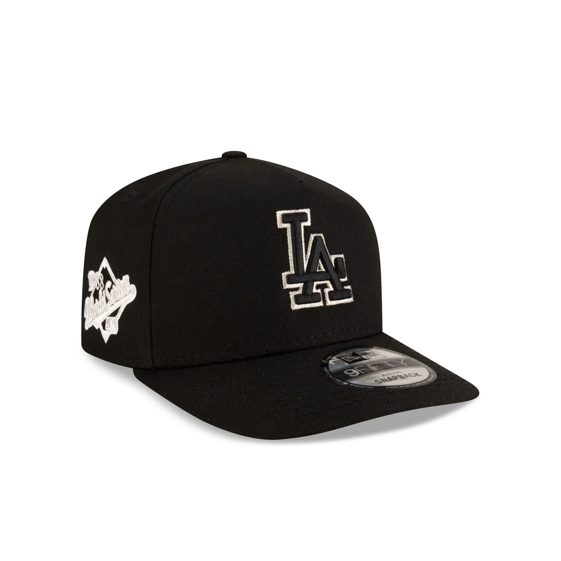 Undefeated x Los Angeles Dodgers All Black 9FIFTY A-Frame Snapback Hat sold by New Era