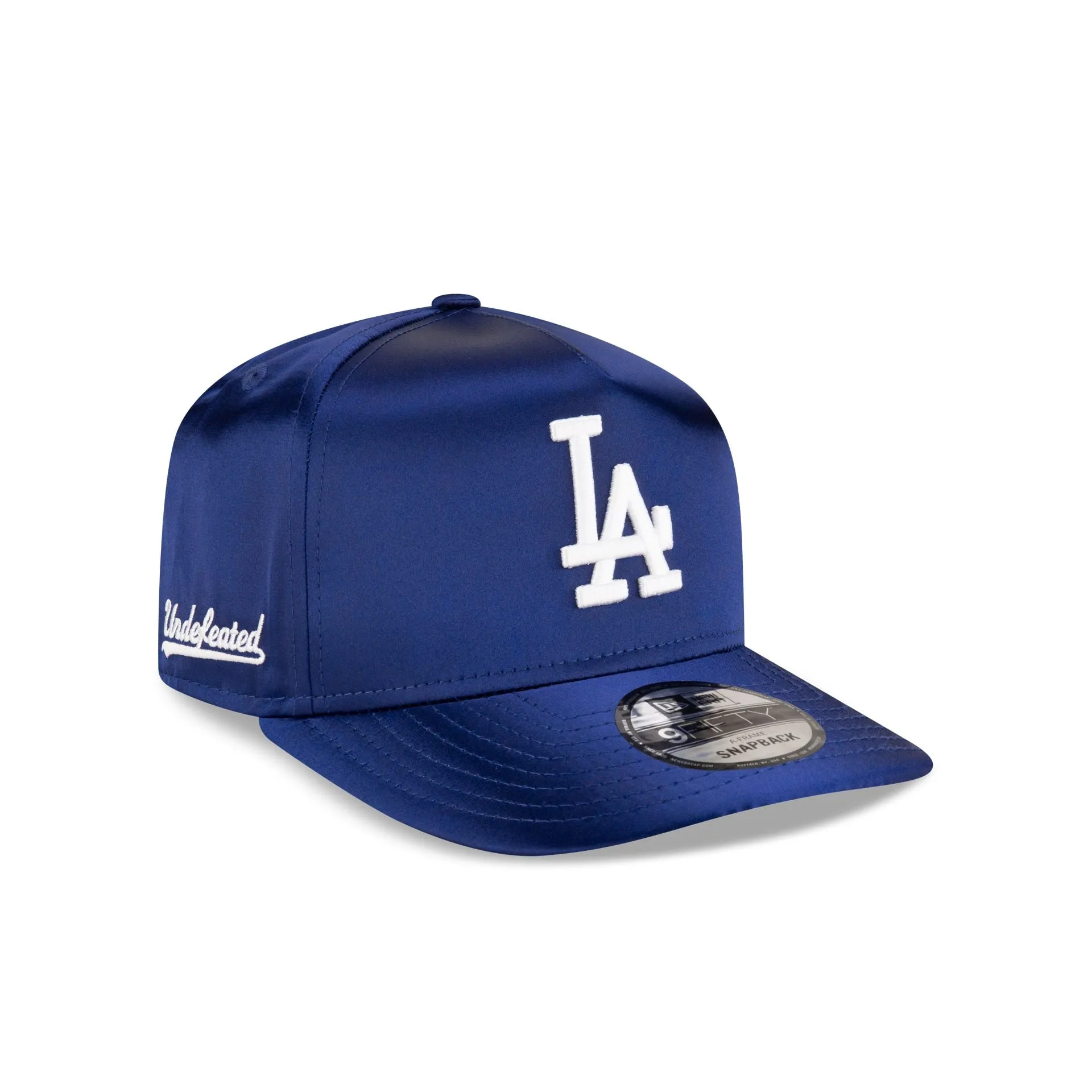 Undefeated x Los Angeles Dodgers Satin 9FIFTY A-Frame Snapback Hat sold by New Era