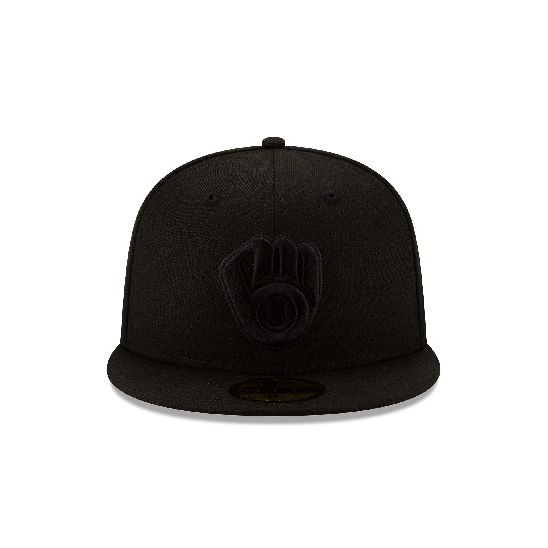 Milwaukee Brewers Black on Black 59FIFTY Fitted Hat sold by New Era product image thumbnail 2