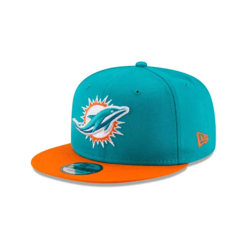 Miami Dolphins Two Tone 9FIFTY Snapback Hat sold by New Era