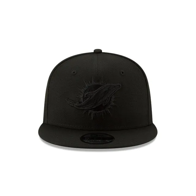 Miami Dolphins Basic Black On Black 9FIFTY Snapback Hat sold by New Era product image thumbnail 2