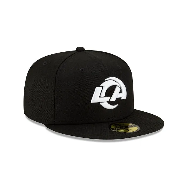 Los Angeles Rams Black and White 59FIFTY Fitted Hat sold by New Era product image thumbnail 3