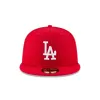 Los Angeles Dodgers Scarlet Basic 59FIFTY Fitted Hat sold by New Era