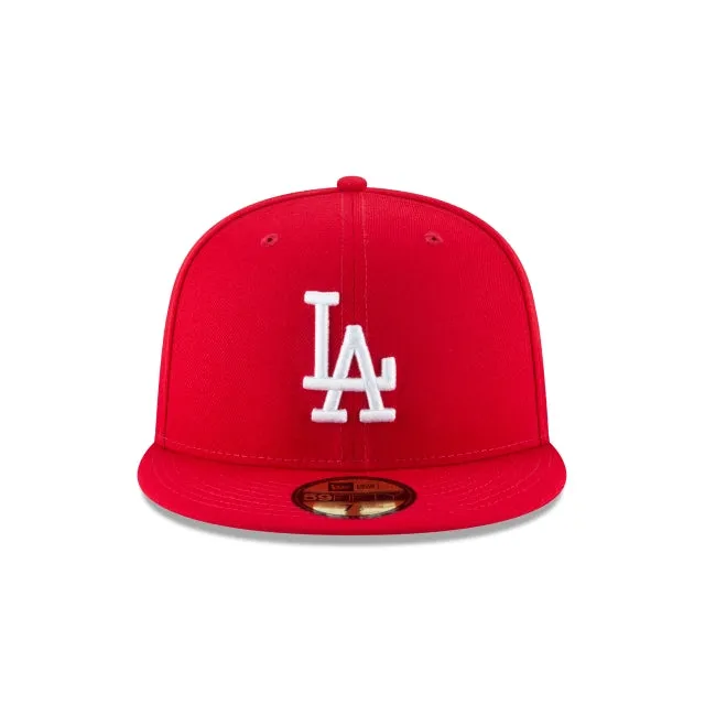 Los Angeles Dodgers Scarlet Basic 59FIFTY Fitted Hat sold by New Era product image thumbnail 2