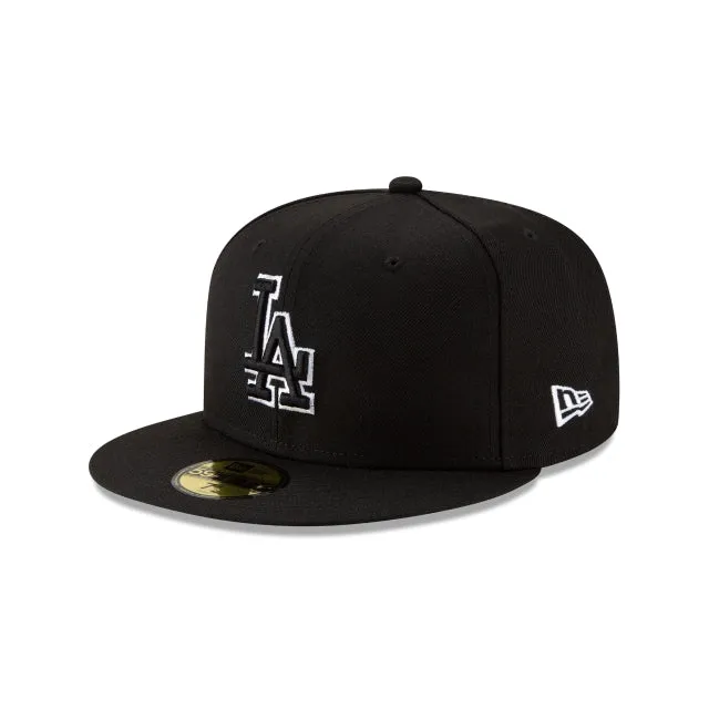 Los Angeles Dodgers Black Outline 59FIFTY Fitted Hat sold by New Era