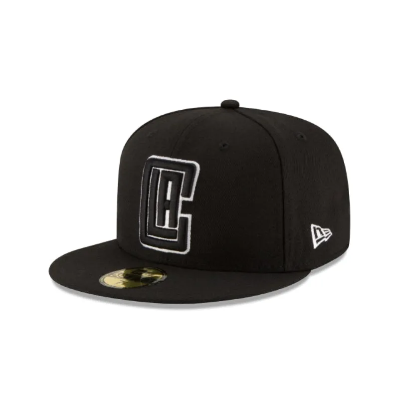 Los Angeles Clippers Black & White 59FIFTY Fitted Hat sold by New Era