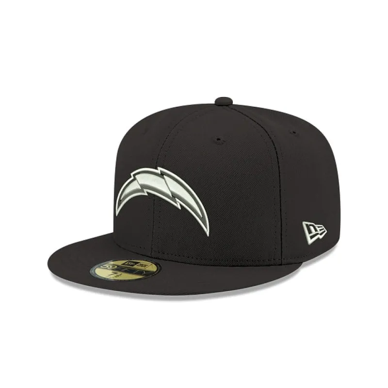 Los Angeles Chargers Black 59FIFTY Fitted Hat sold by New Era