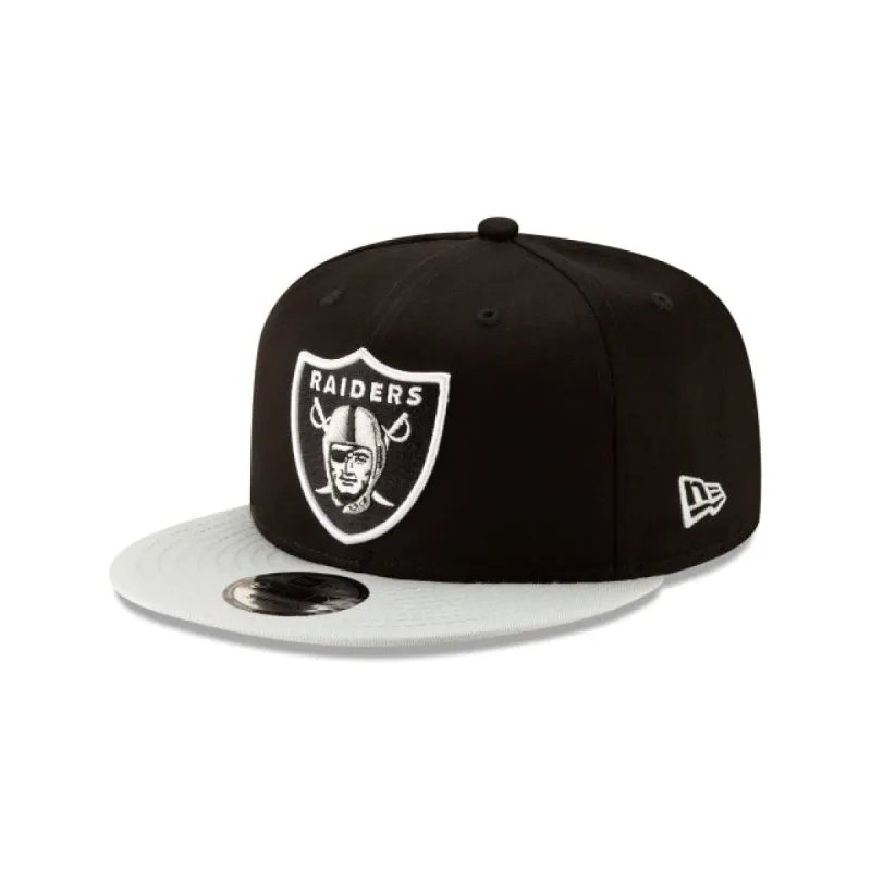 Las Vegas Raiders Two Tone Black 9FIFTY Snapback Hat sold by New Era