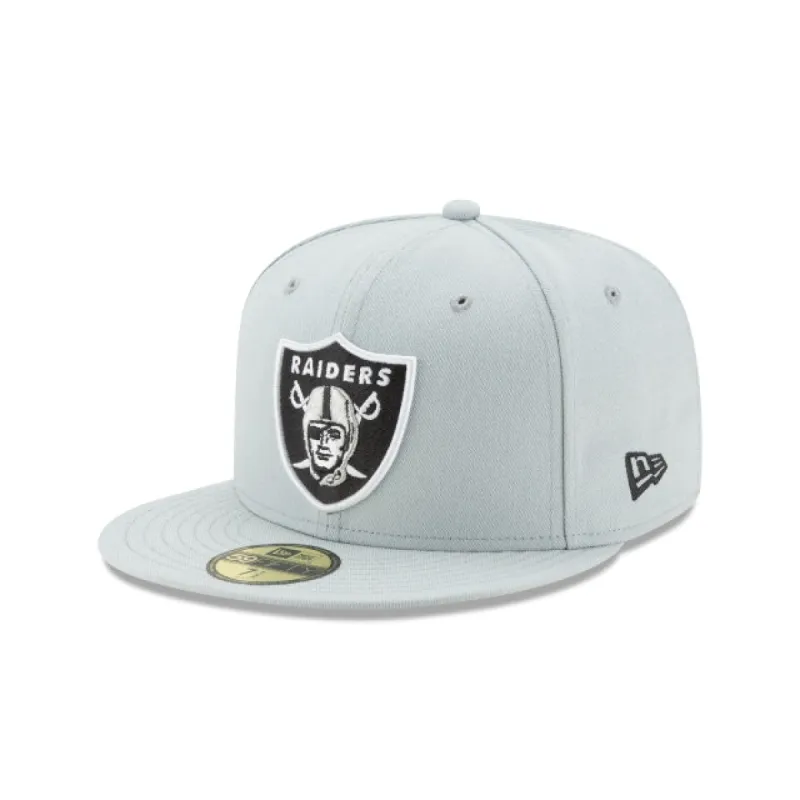 Las Vegas Raiders Grey 59FIFTY Fitted Hat sold by New Era