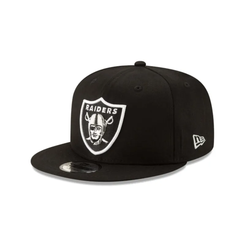 Las Vegas Raiders Basic Black 9FIFTY Snapback Hat sold by New Era