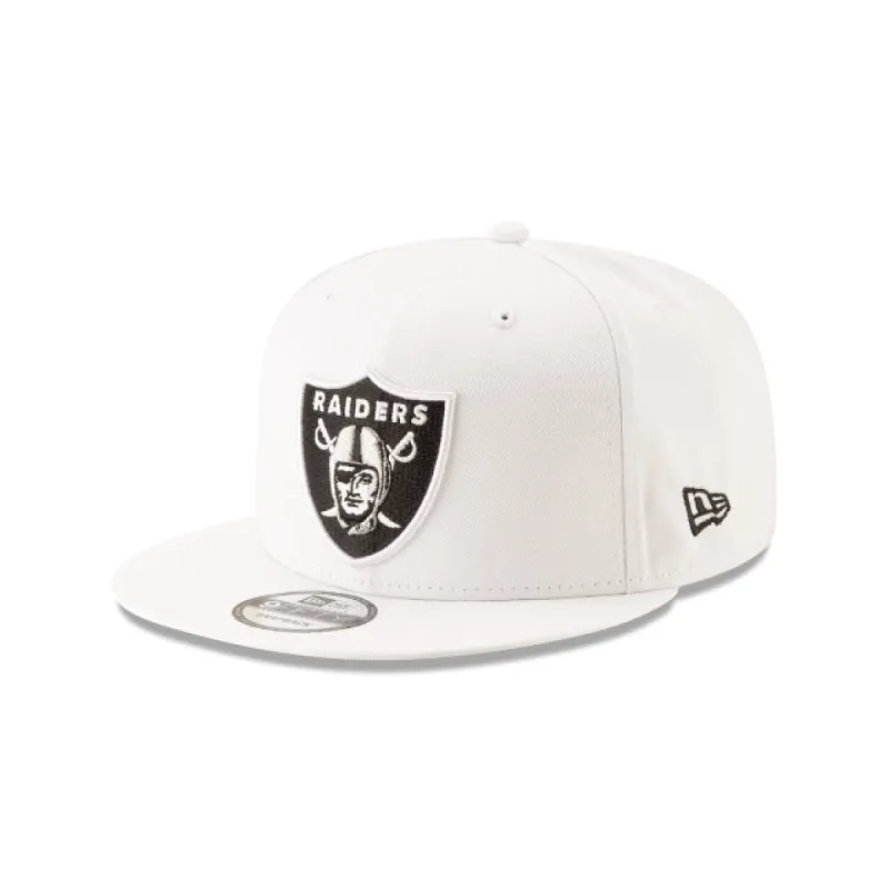 Las Vegas Raiders Basic White 9FIFTY Snapback Hat sold by New Era