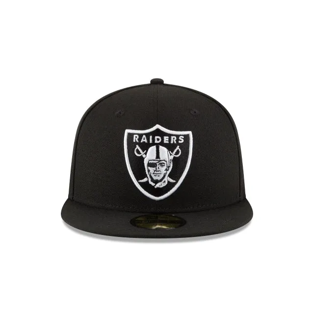 Las Vegas Raiders Black & White 59FIFTY Fitted Hat sold by New Era product image thumbnail 2