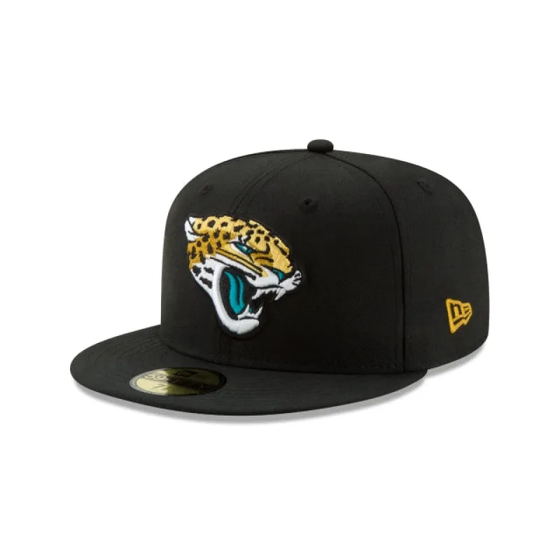 Jacksonville Jaguars Black 59FIFTY Fitted Hat sold by New Era